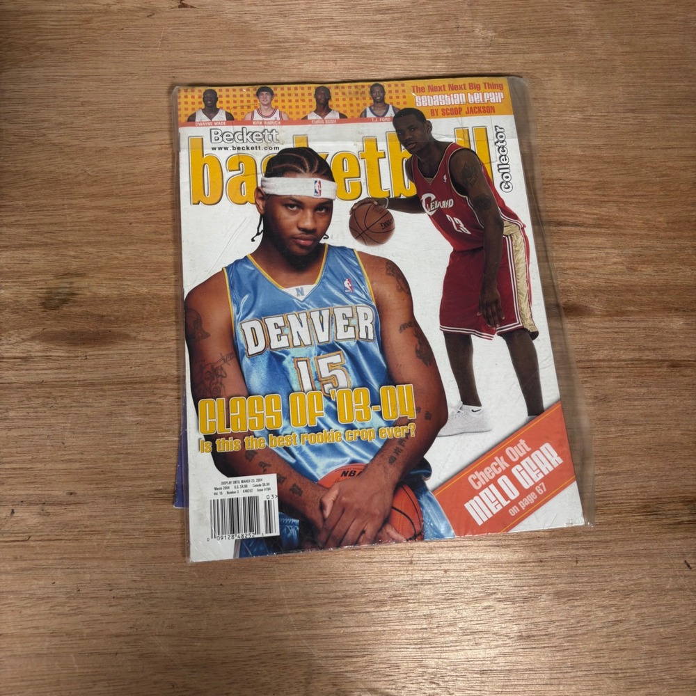 Beckett‎ Basketball Collector March 2004 Issue 184 LeBron James Carmelo Anthony